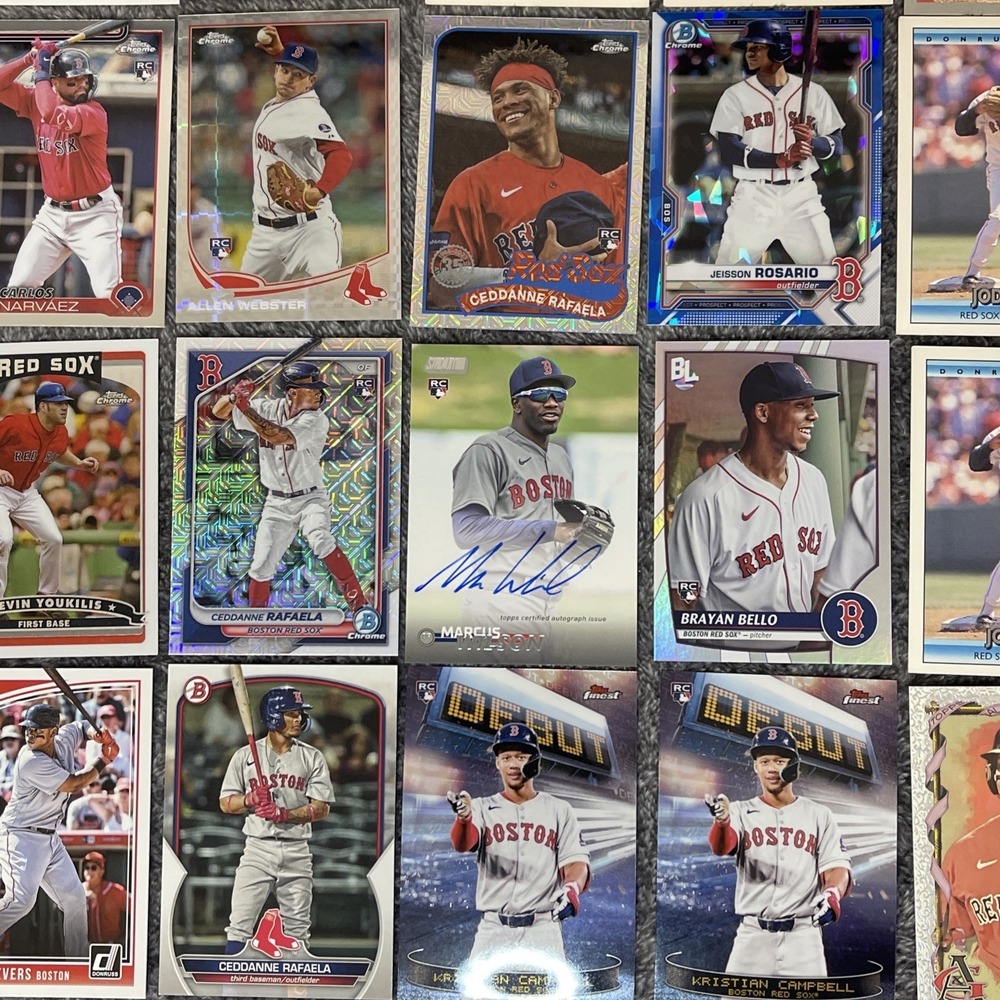 Boston Red Sox Baseball 21 Card Lot - Auto, Rookies,‎ Base, Insert, Parallel - Picture 2 of 9